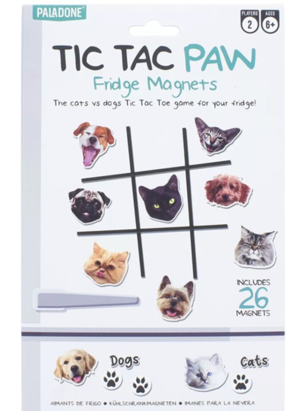 Copy of  NWT ~ Paladone Tic Tac Paw Game with Cats Vs. Dogs Fridge Magnets